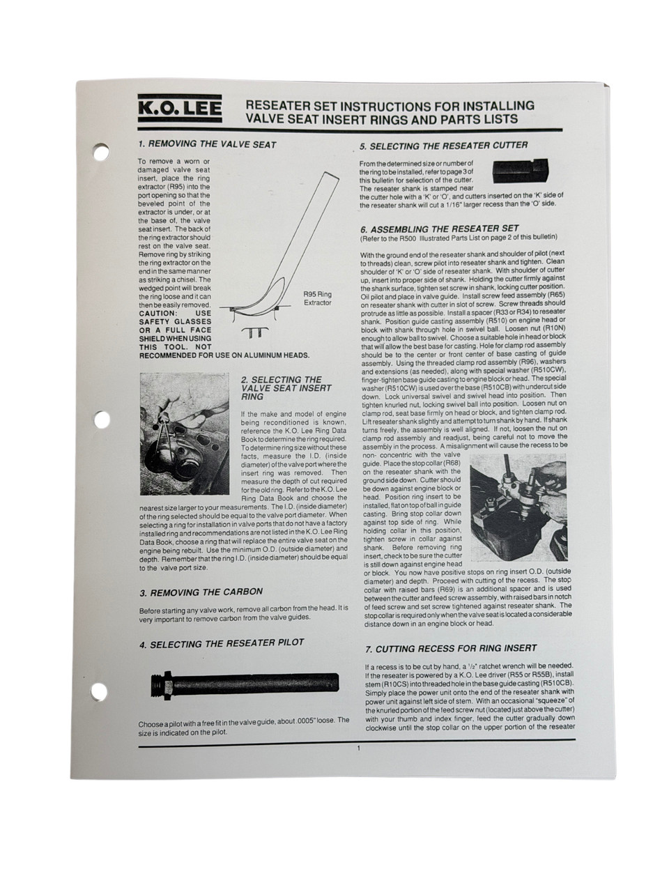 KO Lee Valve Seat Installer Manual