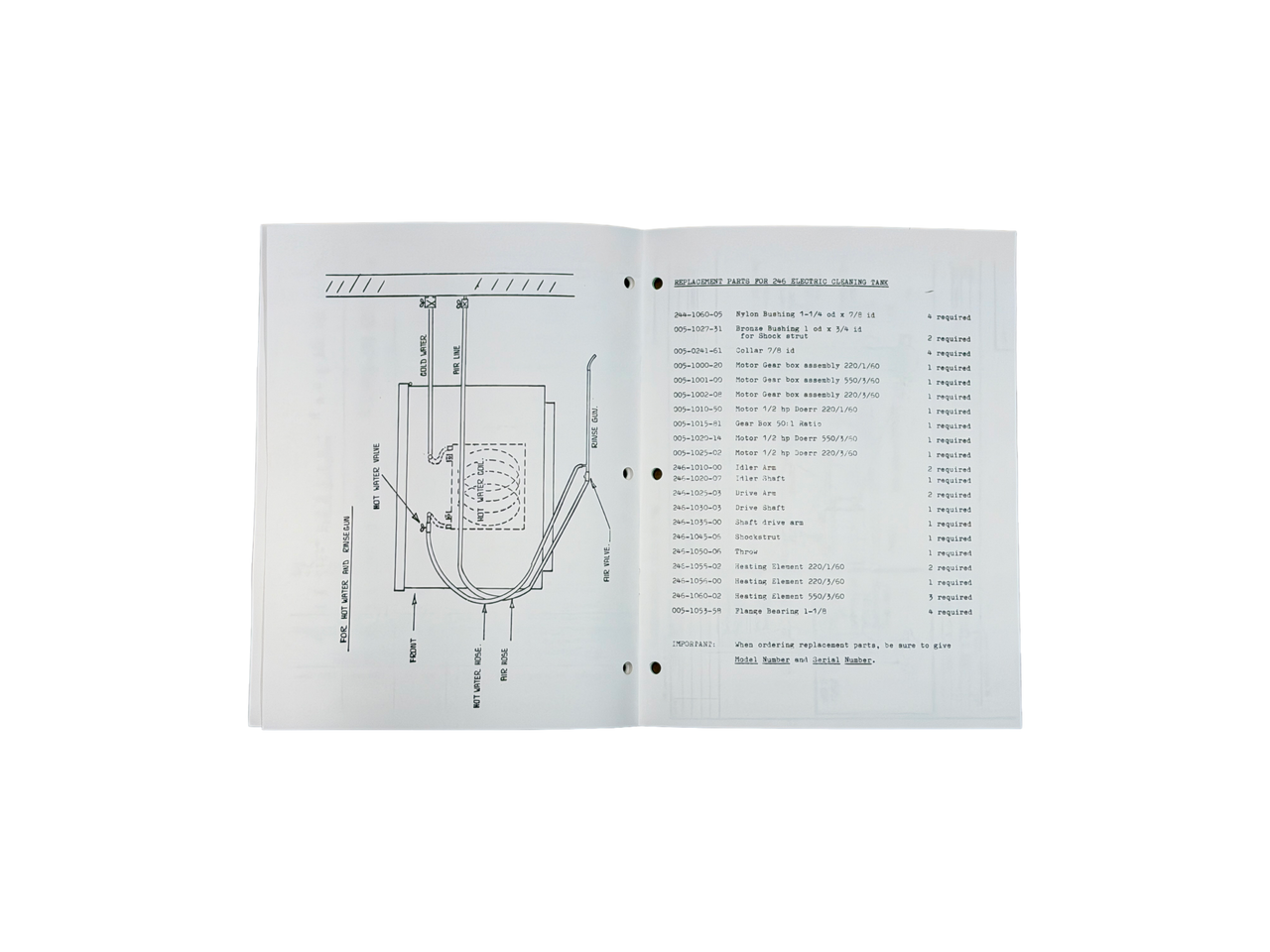 Kwik Way Model 246E Electric Hot Tank Manual