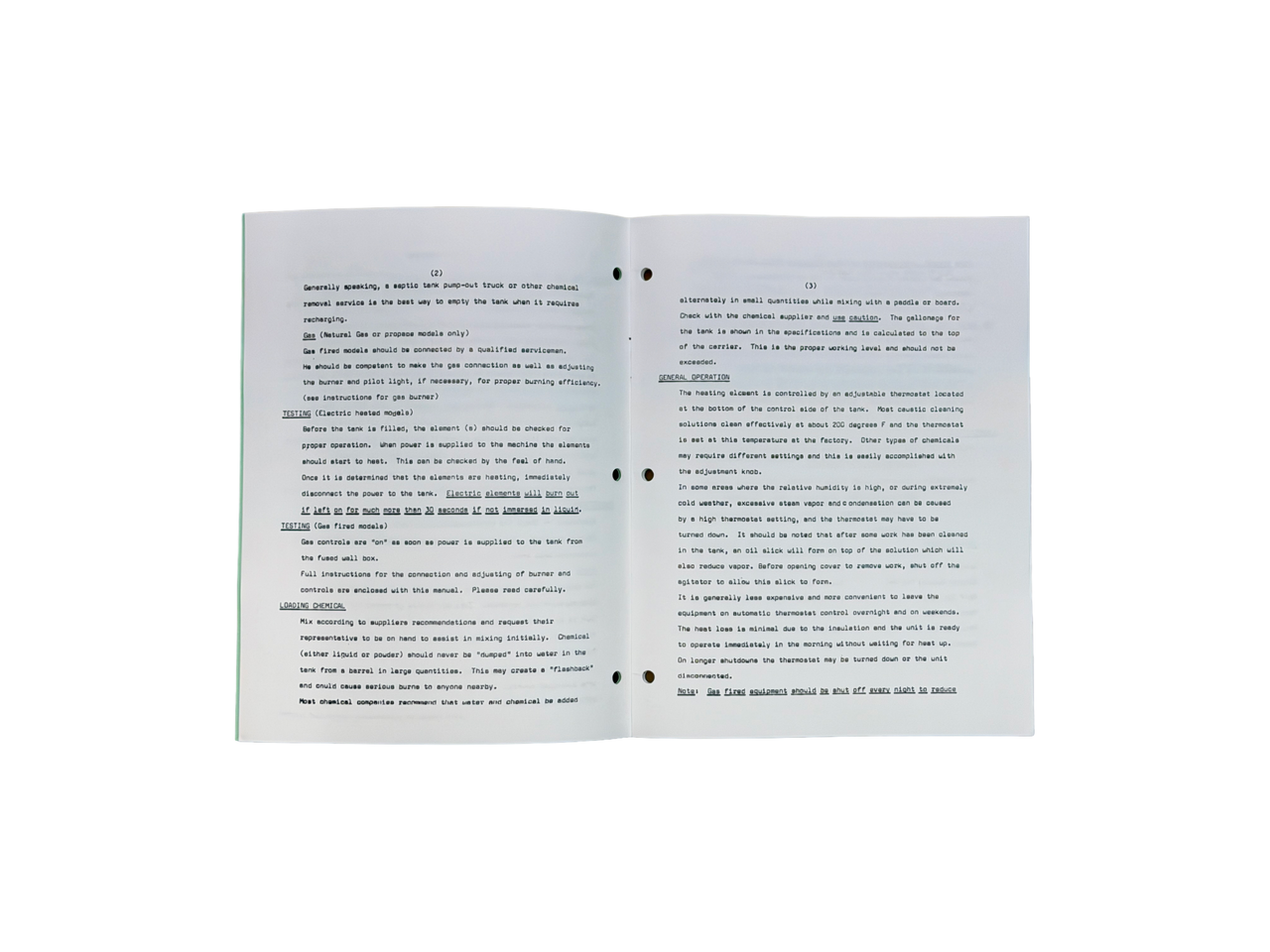 Kwik Way Model 246E Electric Hot Tank Manual
