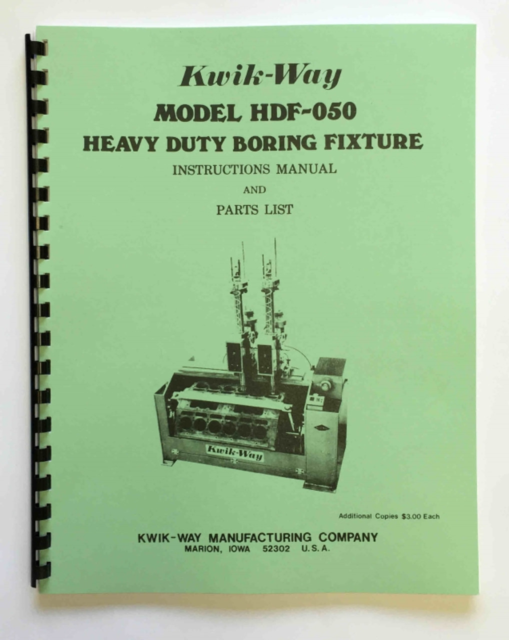 Kwik Way Model HDF-050 Manual