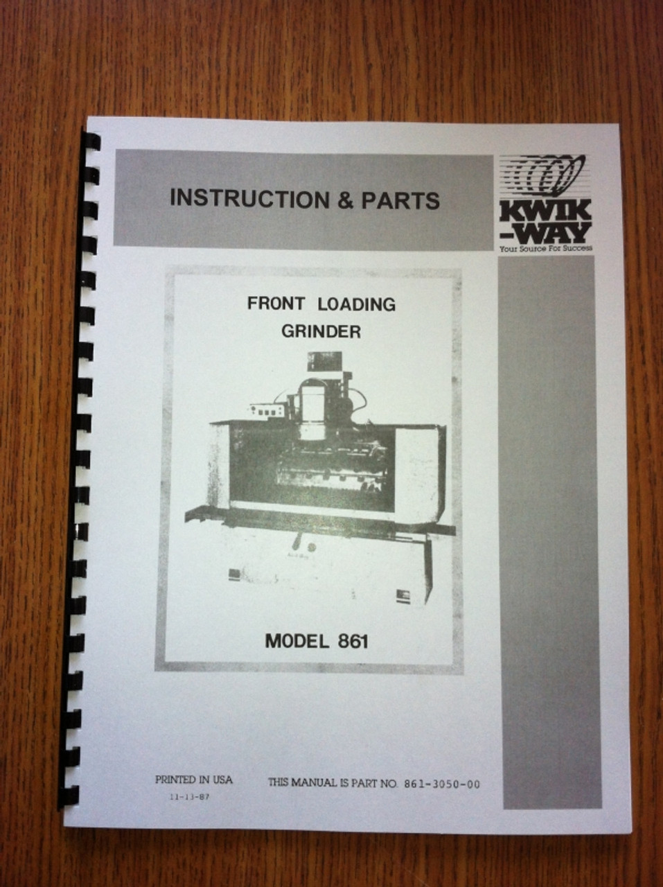 Kwik Way Model 861 Manual
