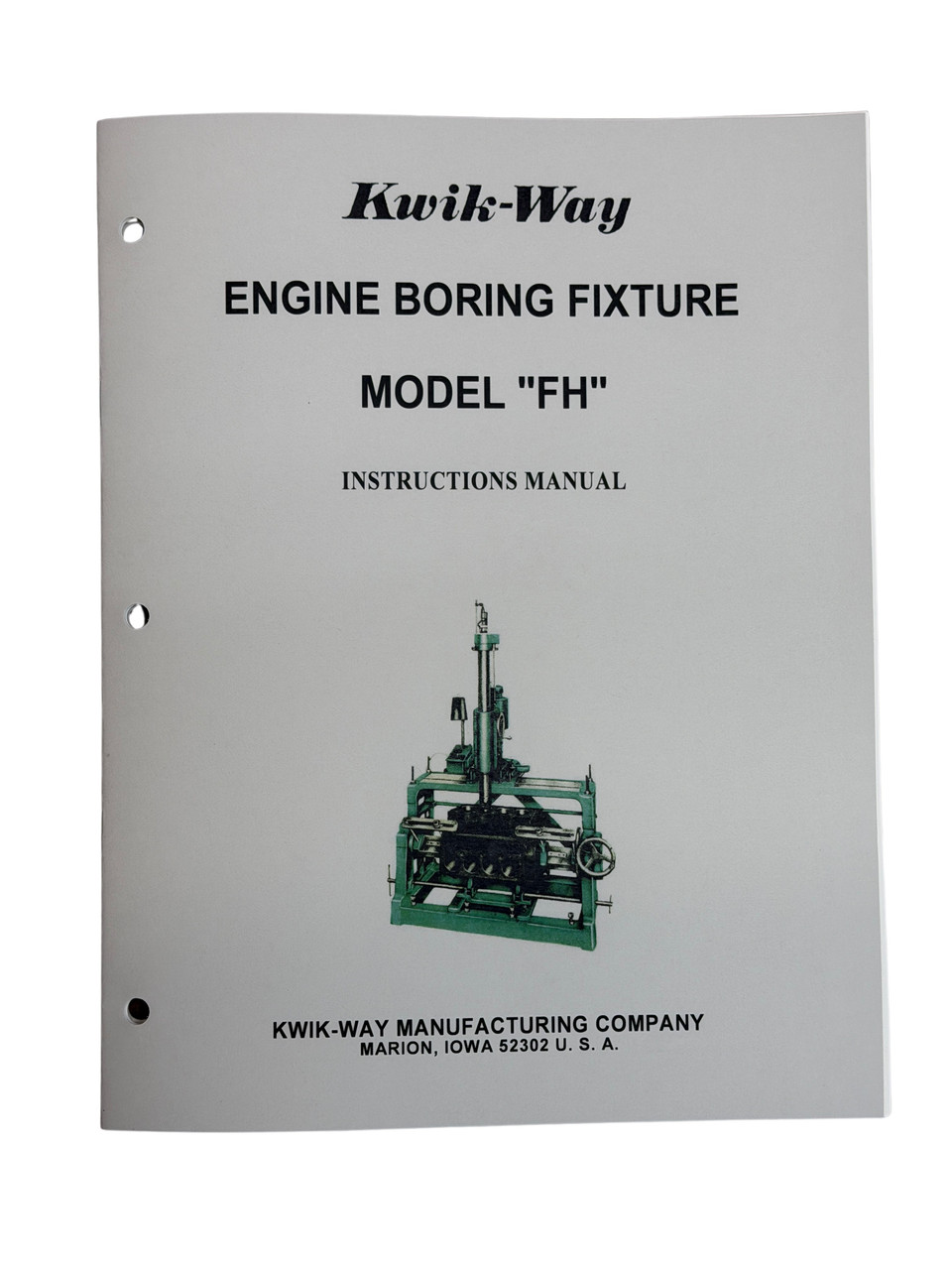 Kwik Way Model FH Boring Bar Stand Manual