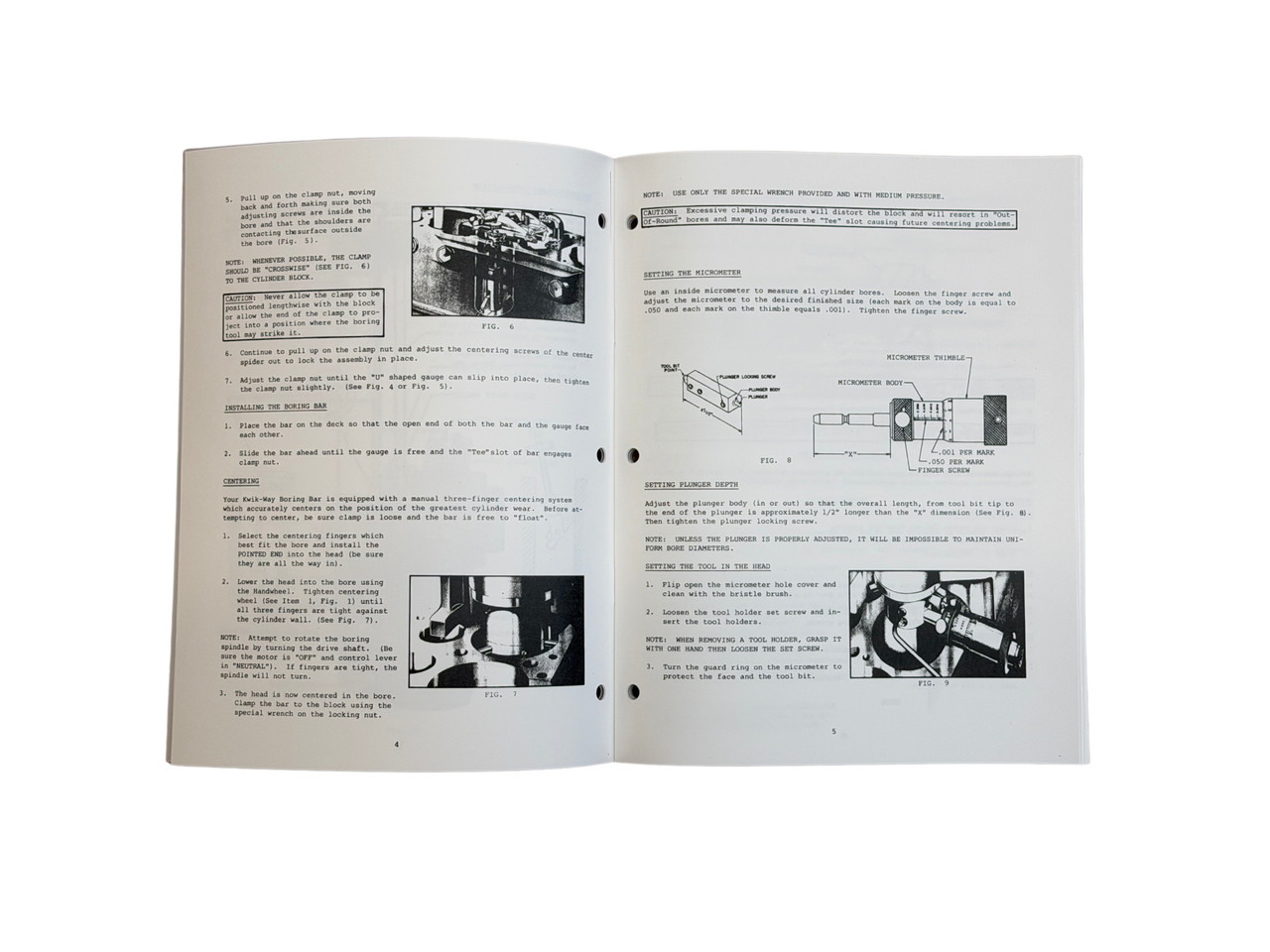 Kwik Way Model FL Portable Boring Bar Manual