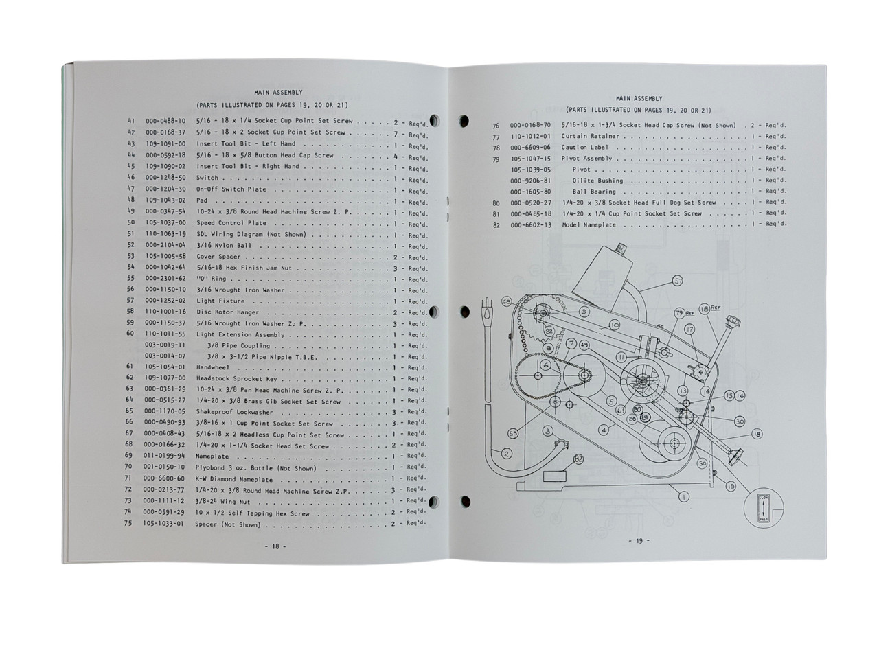 Kwik Way Model SDL Brake Lathe Manual