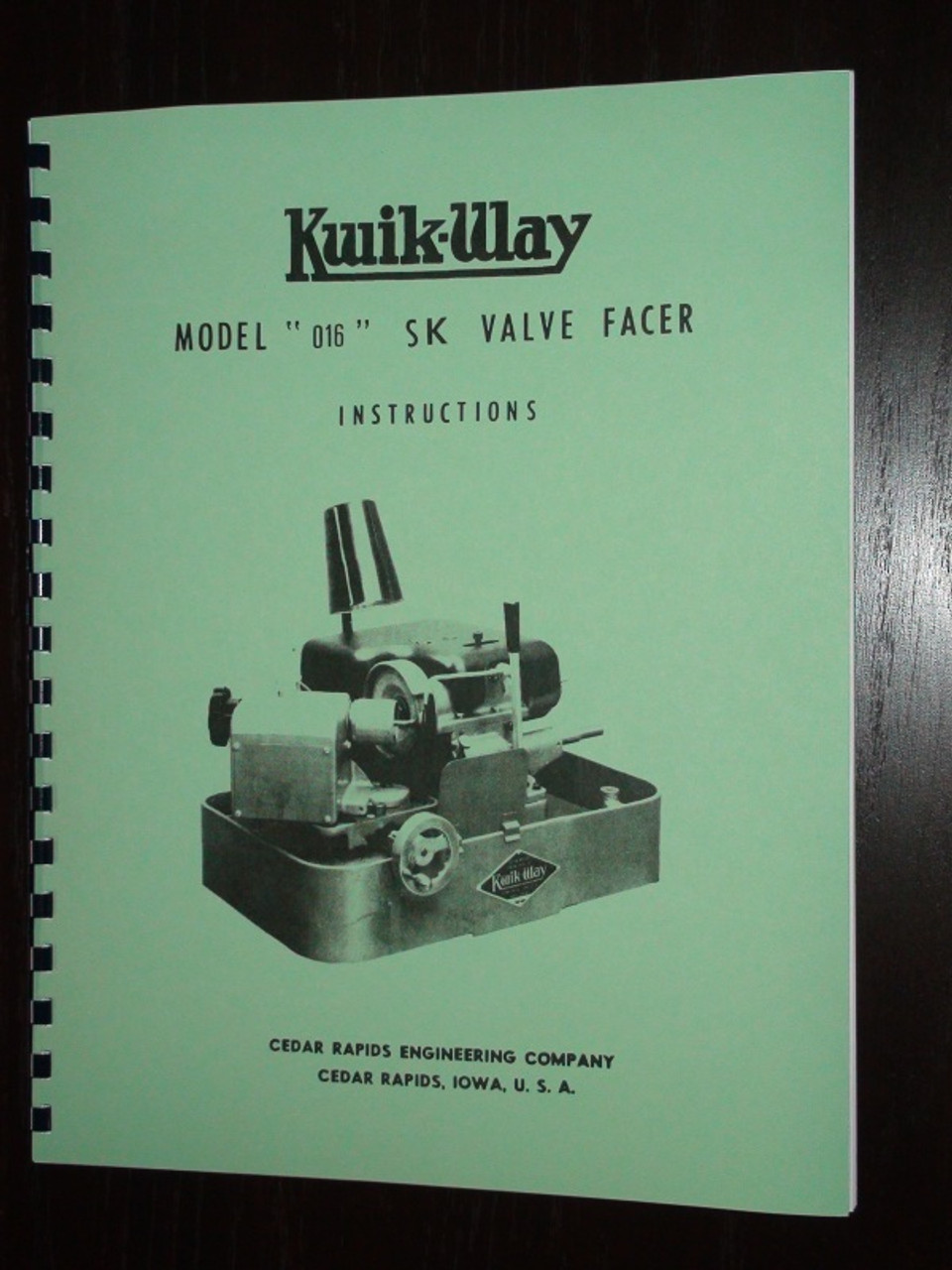 Kwik Way Model 016 SK Manaul