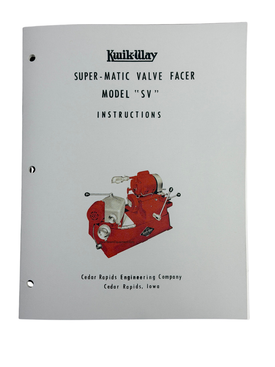 Kwik Way Model SV Manual