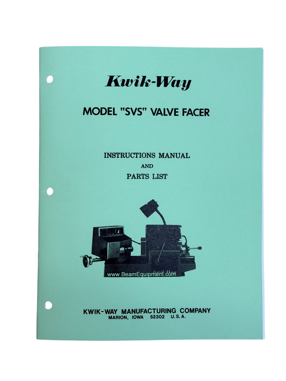 Kwik Way Model SVS Valve Grinder Manual