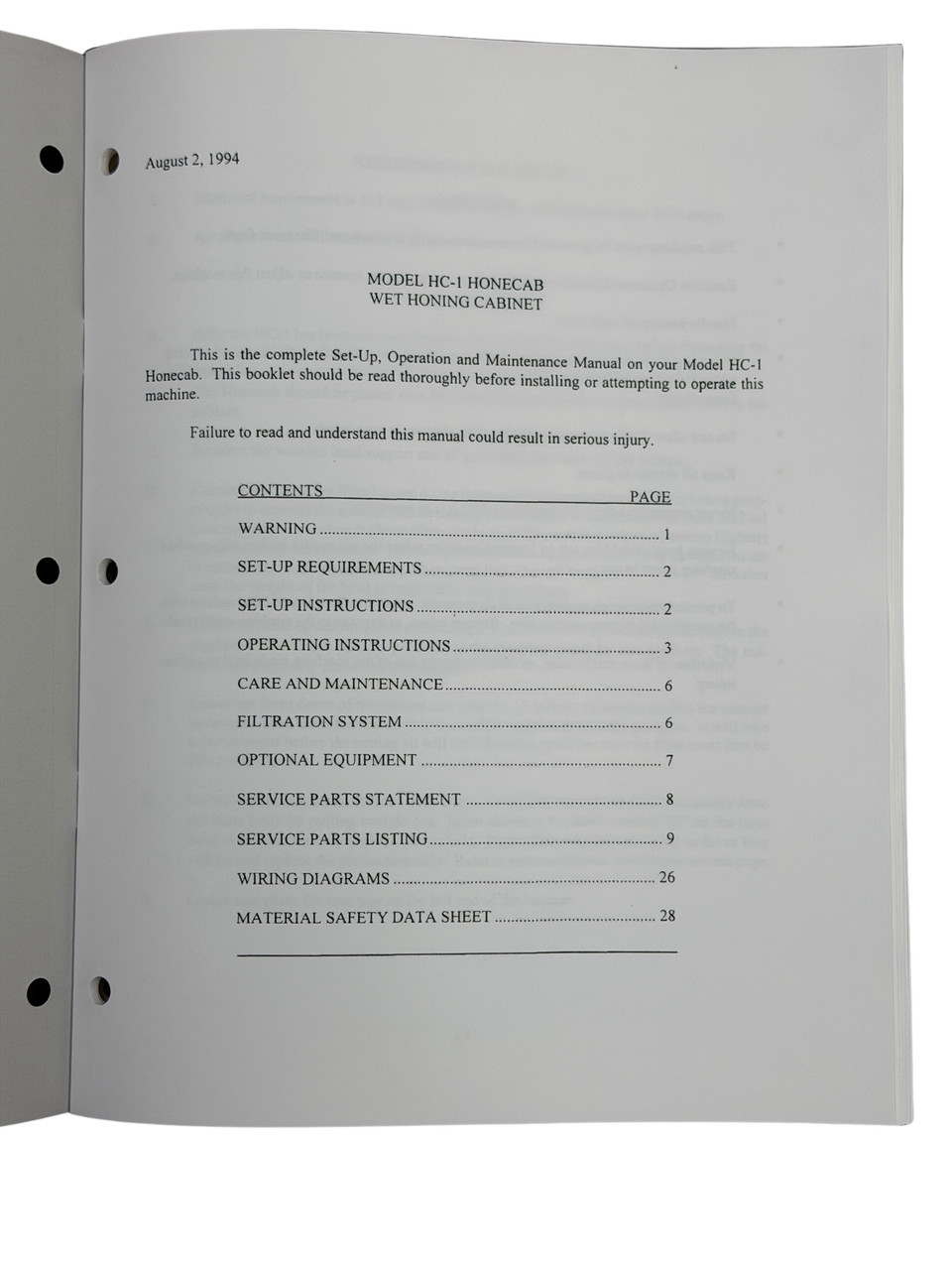 Peterson Model HC1 & HC1D Manual