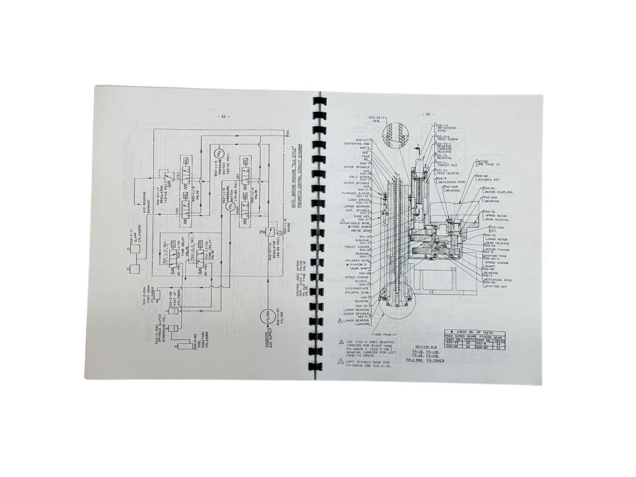Rottler Model FA1 to FA2MACB Boring Bar Manual