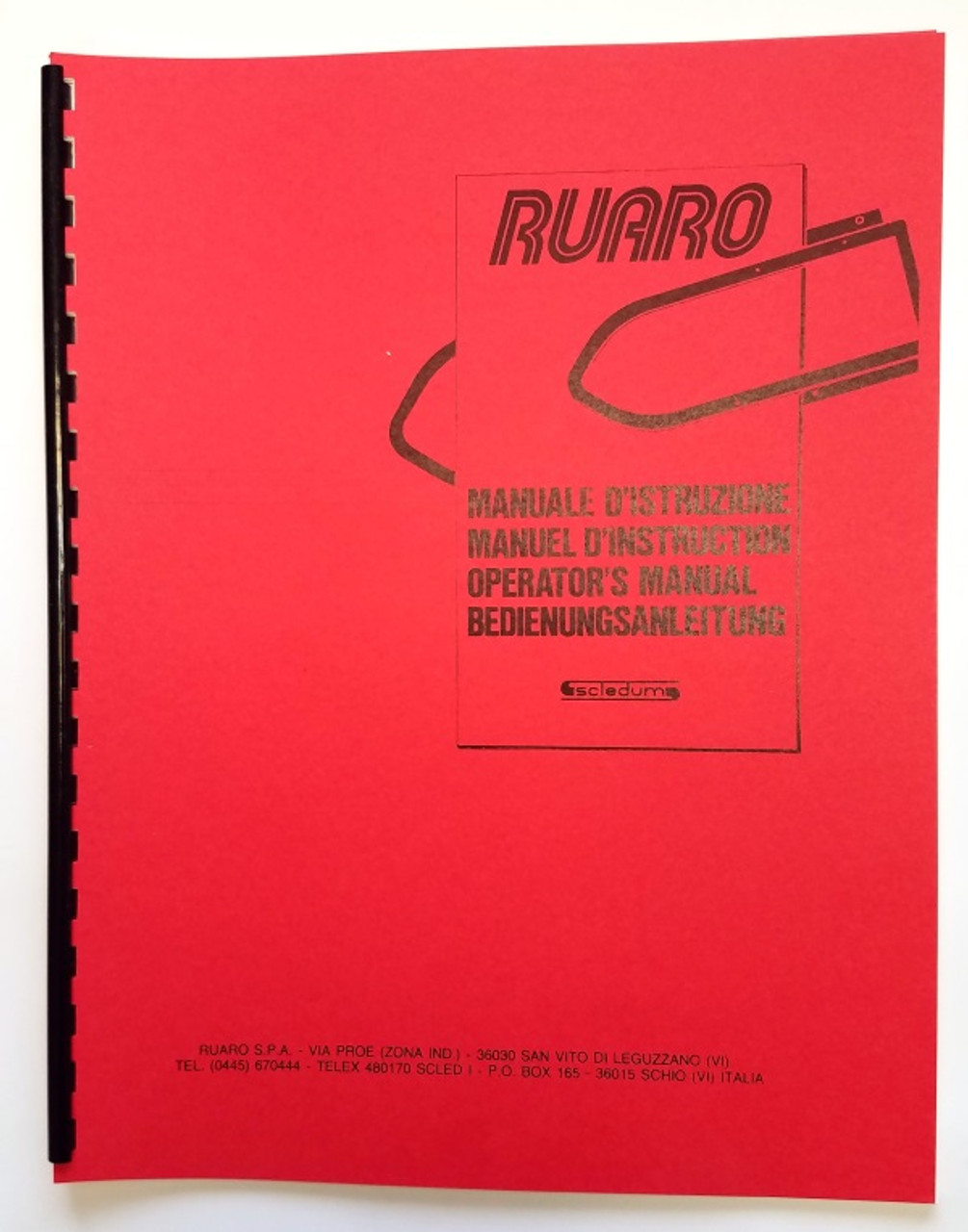 Scledum / Ruaro RT17Y Manual
