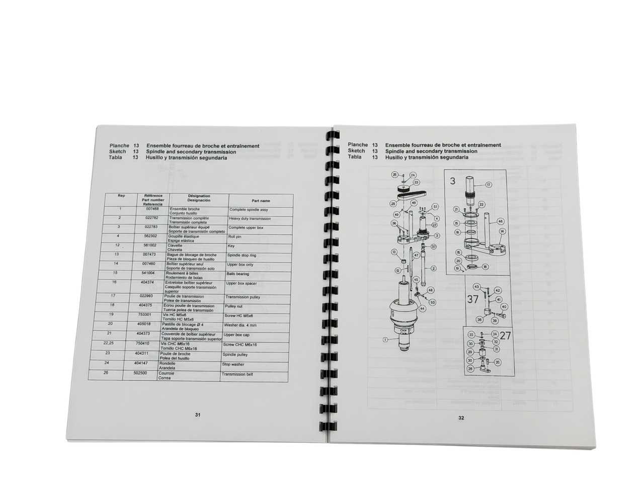 Serdi Model 100 Seat and Guide Machine Parts Manual