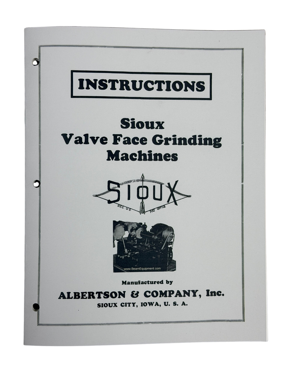Sioux Model 620 & 650 Valve Grinder Manual