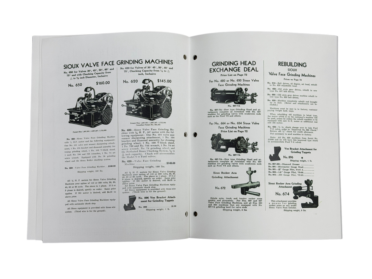 Sioux Model 620 & 650 Valve Grinder Manual