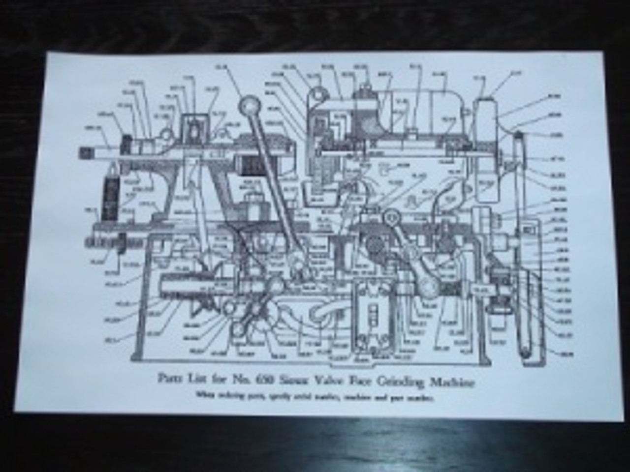 Sioux Model 650 Parts Sheet