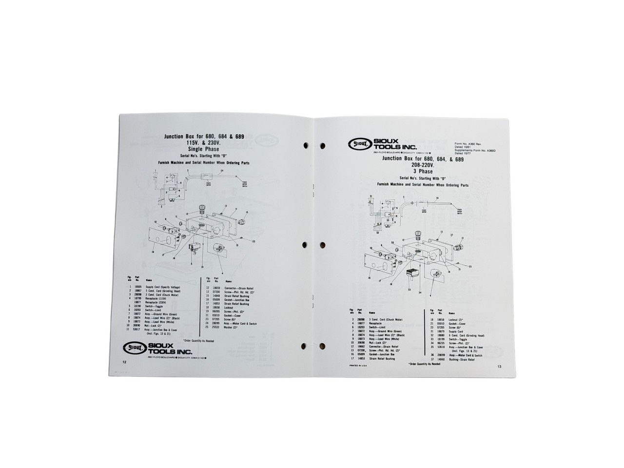 Sioux Model 680 Valve Grinder Manual