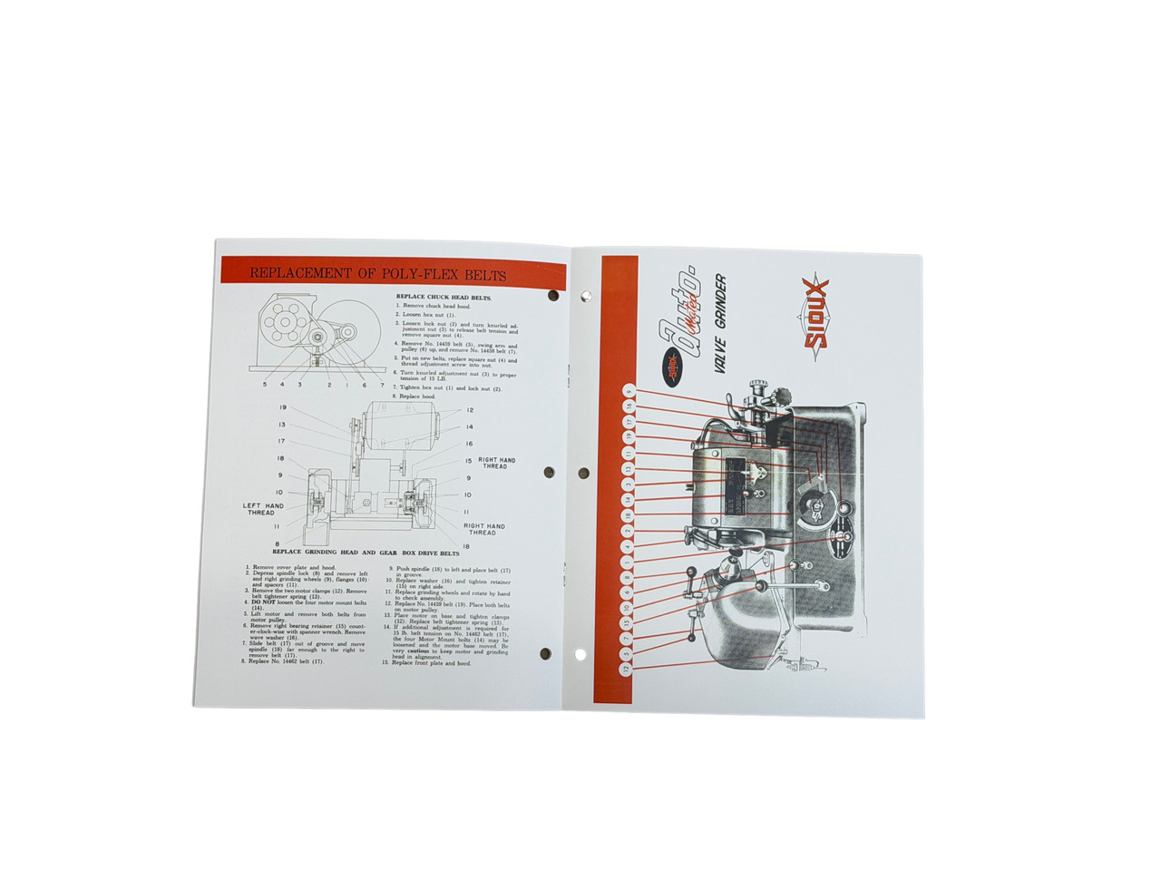 Sioux Model 685L Valve Grinder Instruction Manual