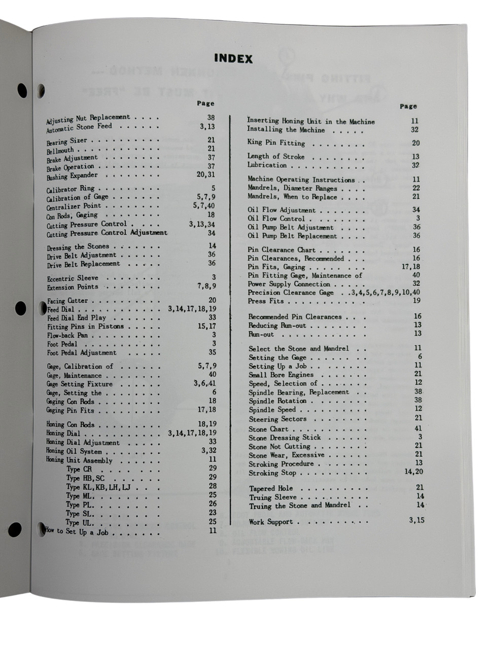 Sunnen Model LBB-1299 Honing Machine Manual