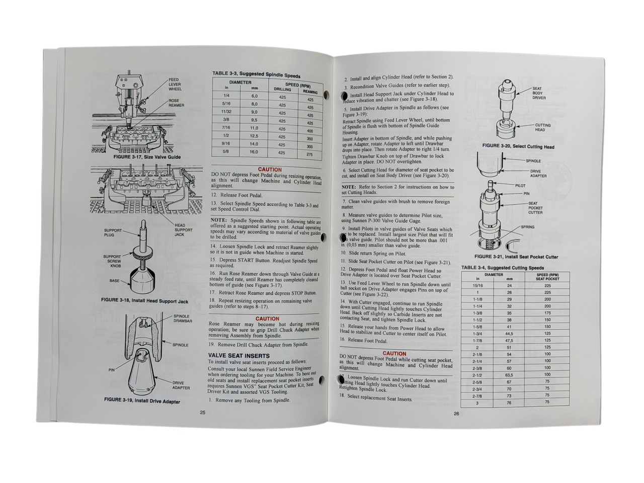 Sunnen Model VGS-20 Seat and Guide Machine Instruction Manual