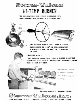 Storm Vulcan High Temp Burner Instructions