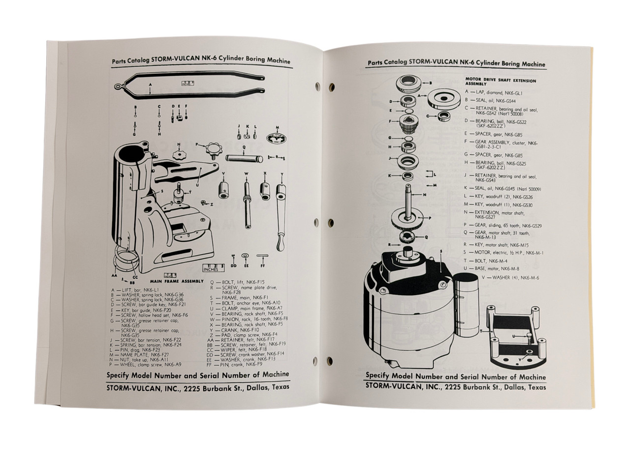 Storm Vulcan Model NK-6 Boring Bar Manual