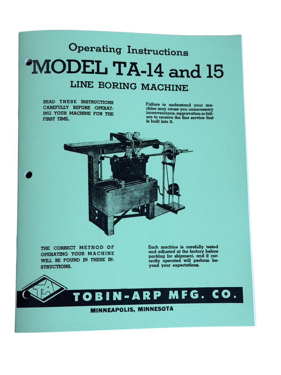 Tobin Arp Model TA-14T Manual
