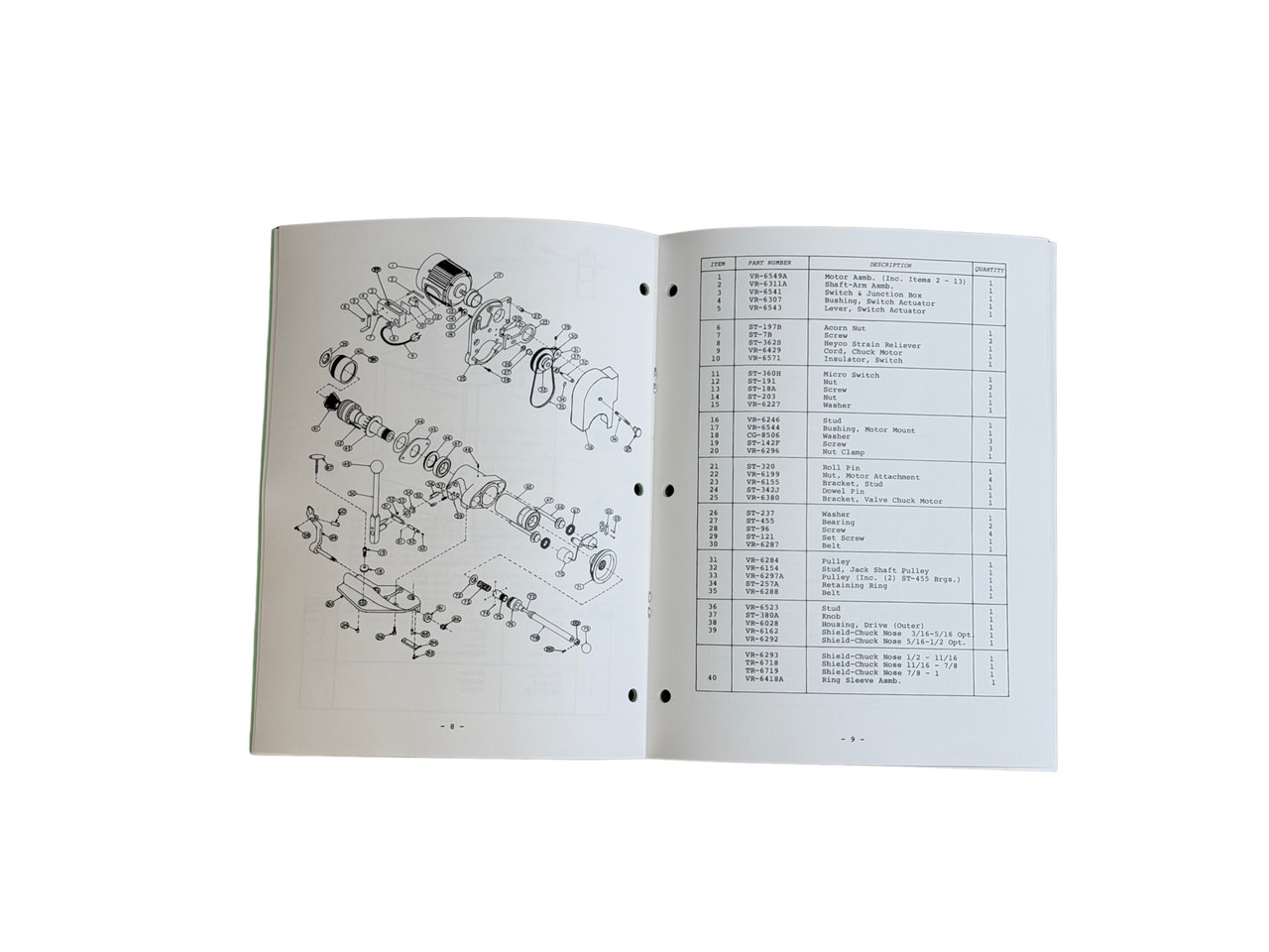 Tobin Arp Model TR-6700 Tappet Grinder Manual