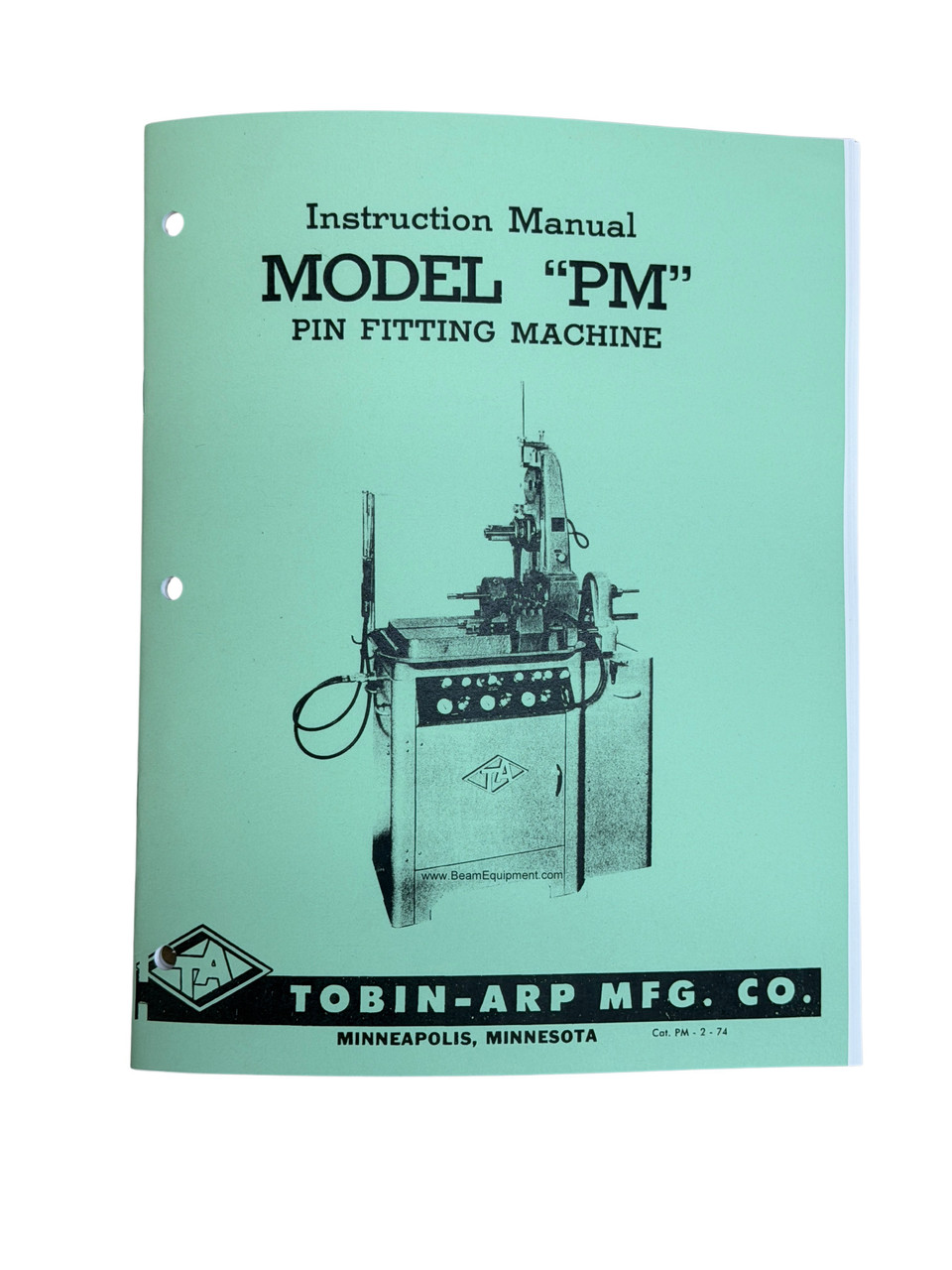 Tobin Arp Model PM 1750 1900 & 2500  Rod Boring Machine Manual