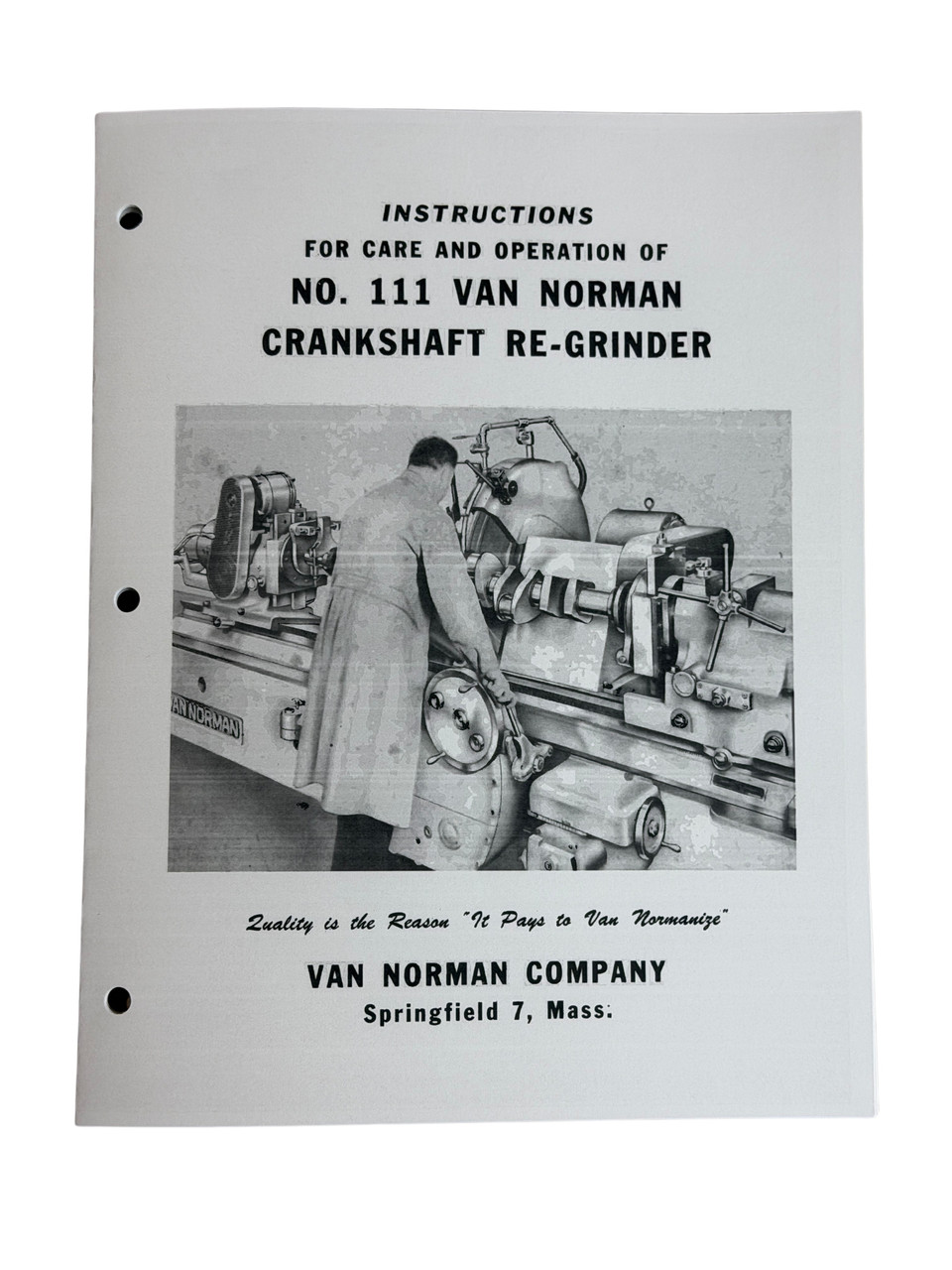 Van Norman Model 111 Manual