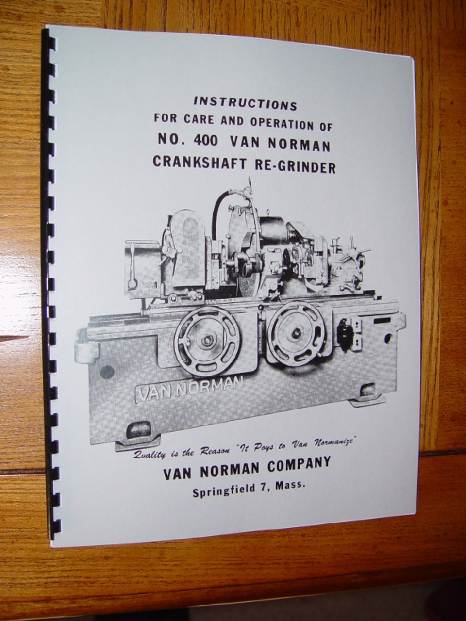 Van Norman Model 400 Manual