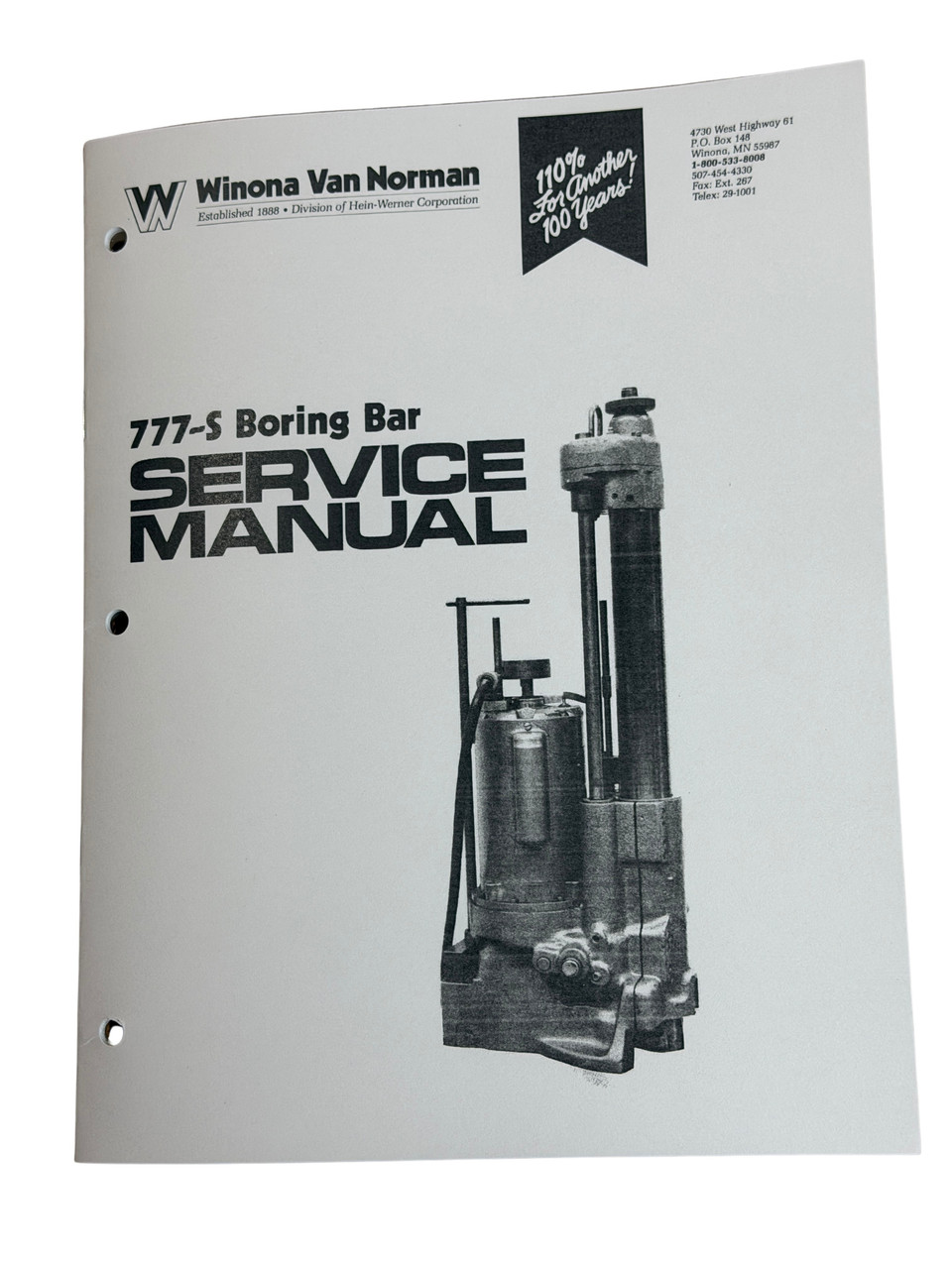 Winona Van Norman Model 777-S Manual