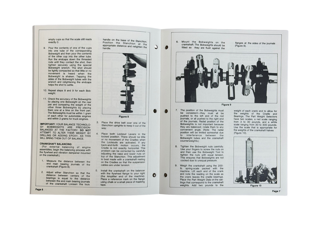 Winona Van Norman Model AD-500  Crankshaft Balancer Manual