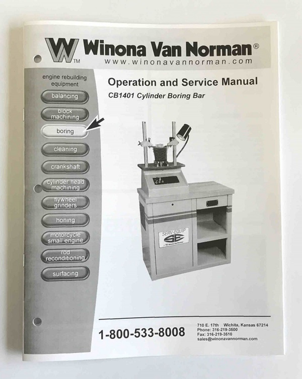 Winona Van Norman Model CB1401 Manual