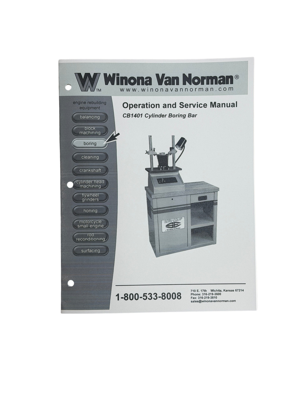 Winona Van Norman Model CB1401 Manual