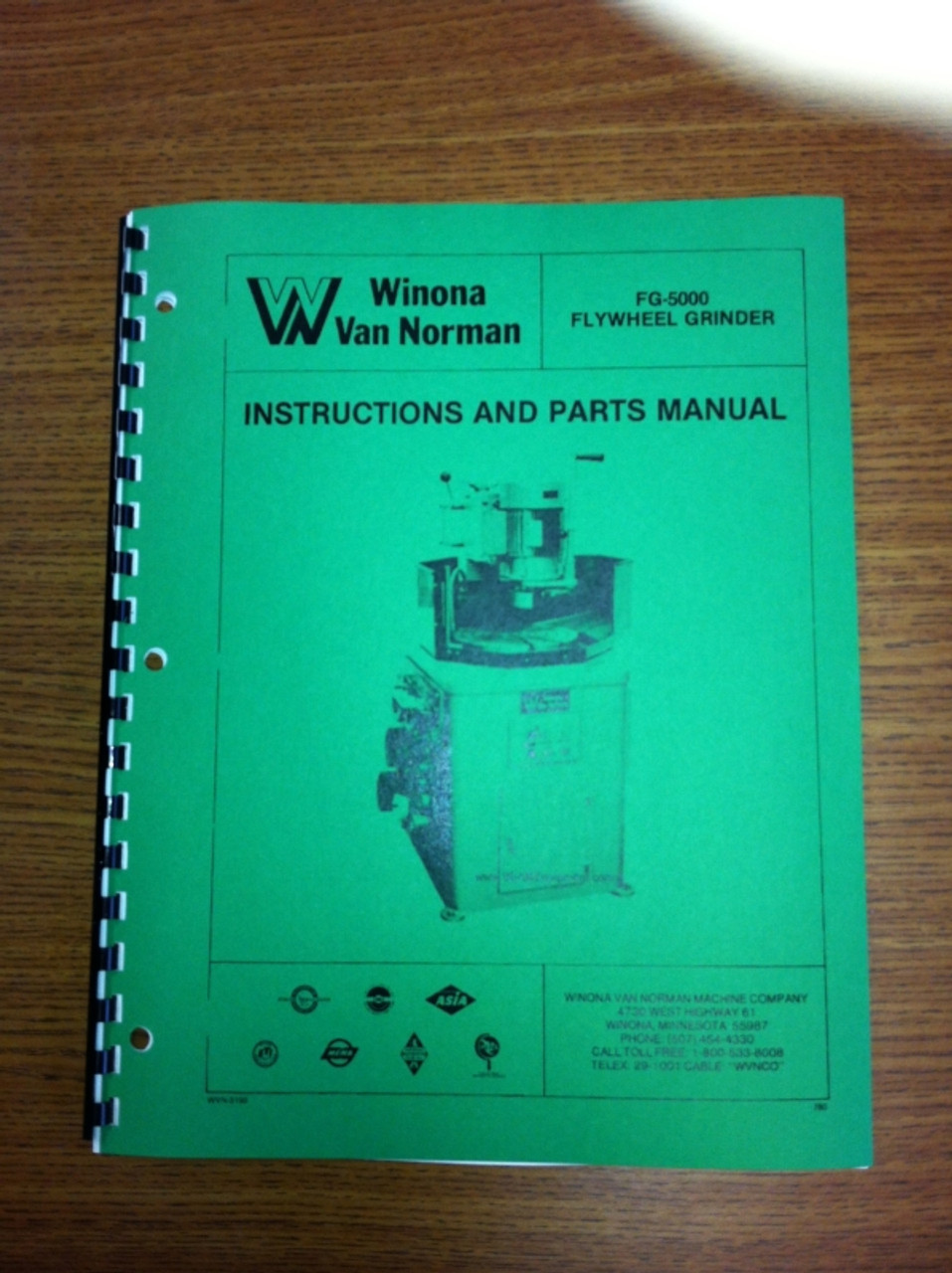 Winona Van Norman Model FG5000 Manual