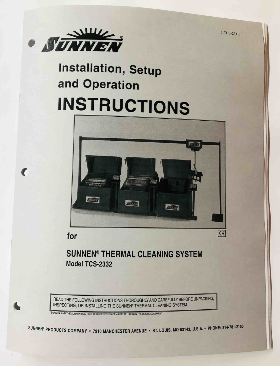 Sunnen TCS-2332 Instruction Manual