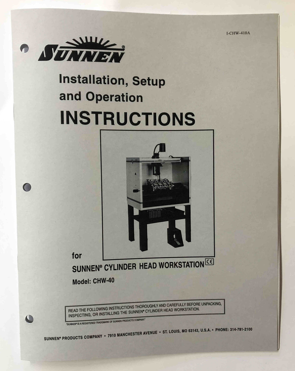 Sunnen CHW-40 Instruction Manual