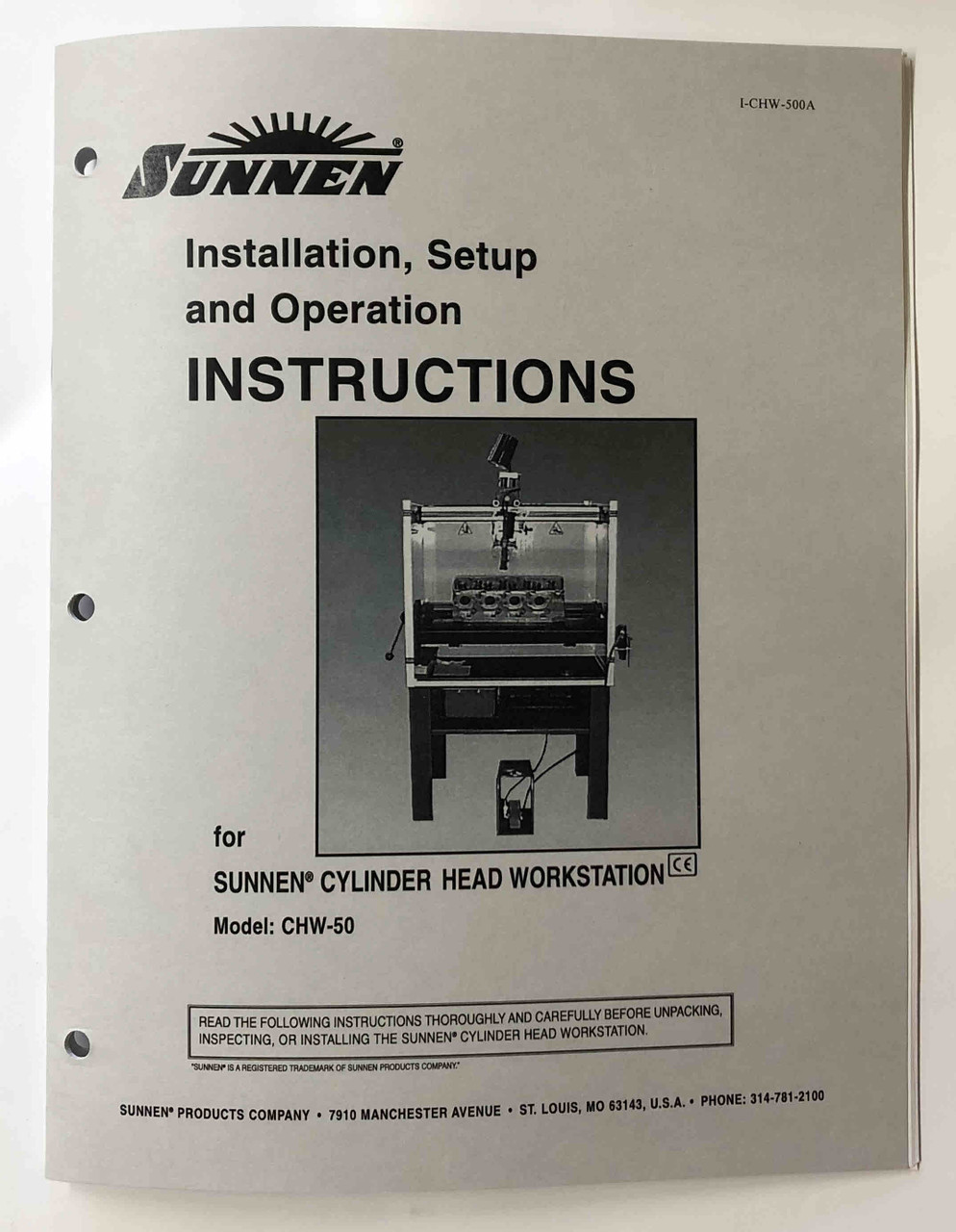 Sunnen CHW-50 Instruction Manual
