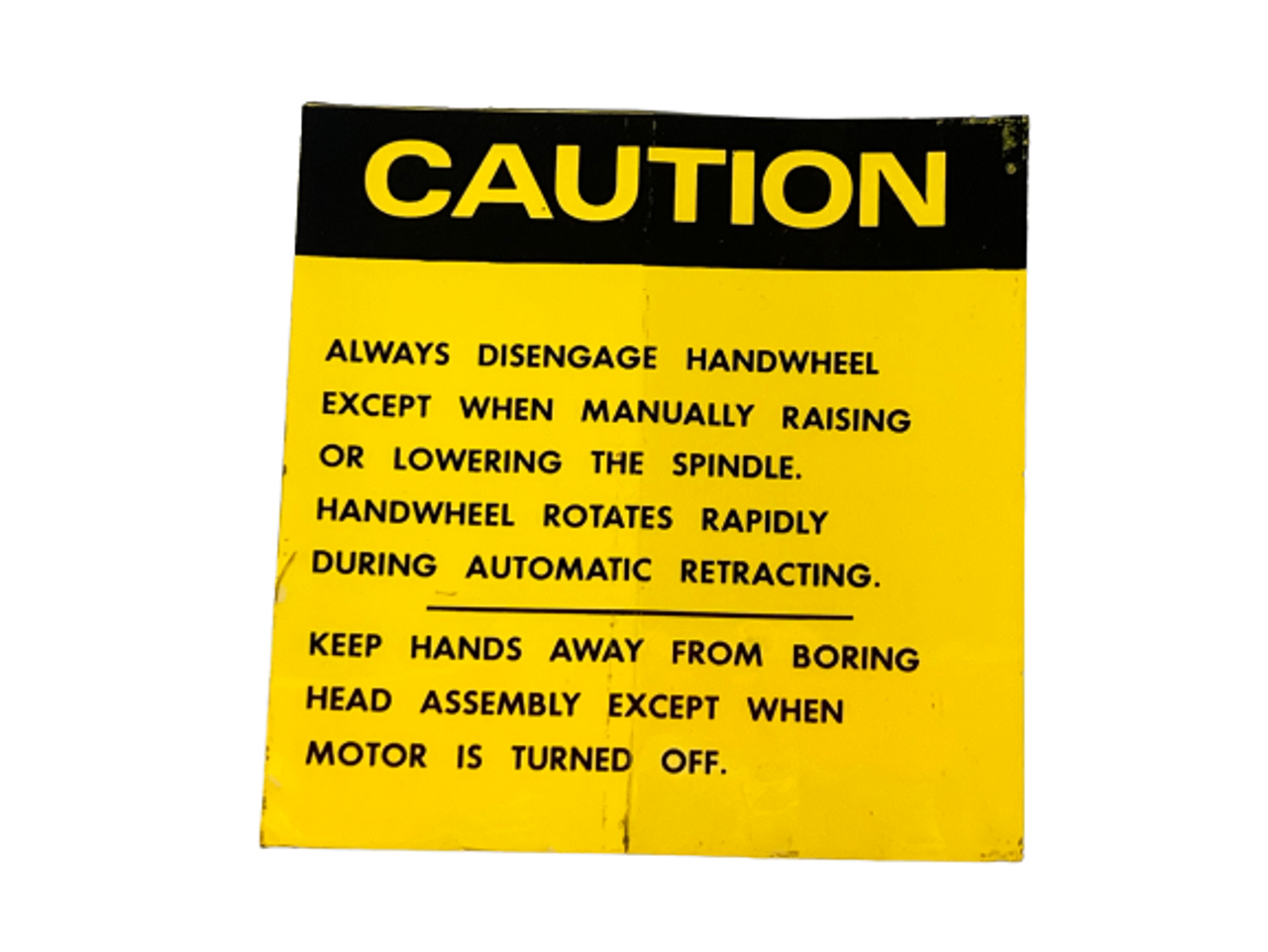 Kwik Way CAUTION Decal - 000-6609-22