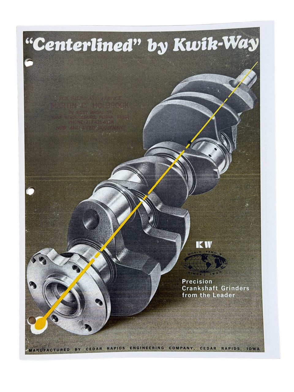 Kwik Way and Lempco Crankshaft Grinder Equipment Flier