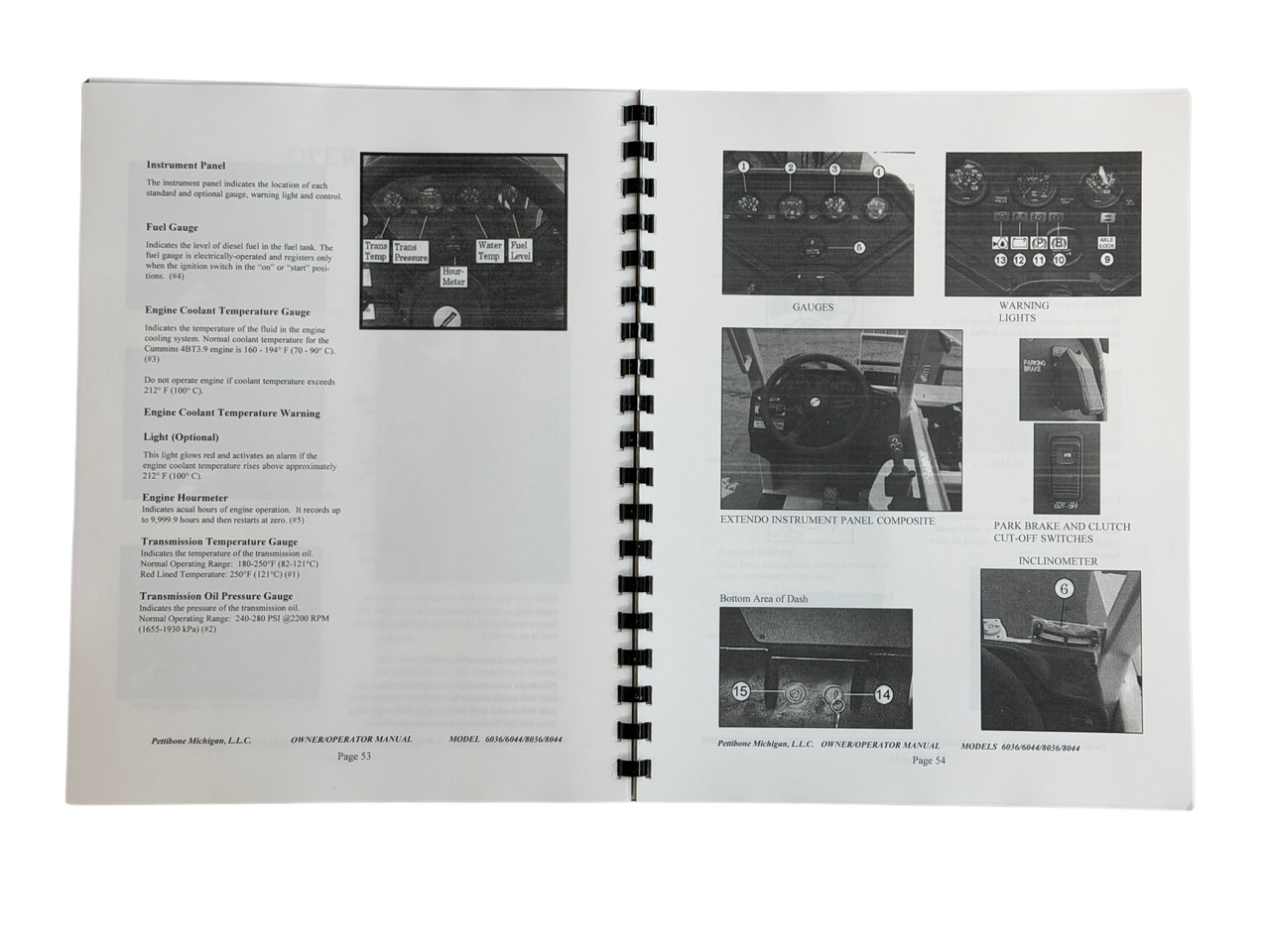 Pettibone Forklift Operators Manual for 6036, 6044 , 8036, 8044 , 10044 , 10056