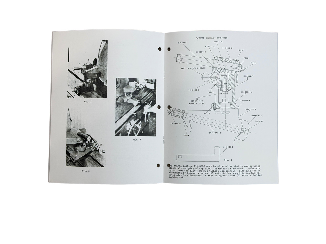 Van Norman Crankshaft Grinder Radius Dresser Instructions