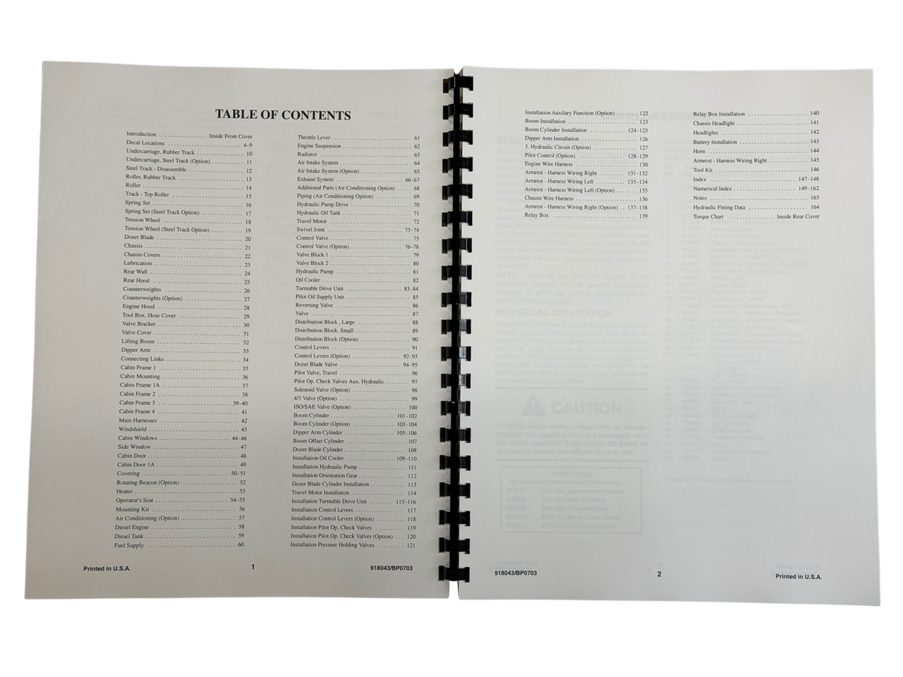 Gehl 802 Mini Excavator Parts Manual