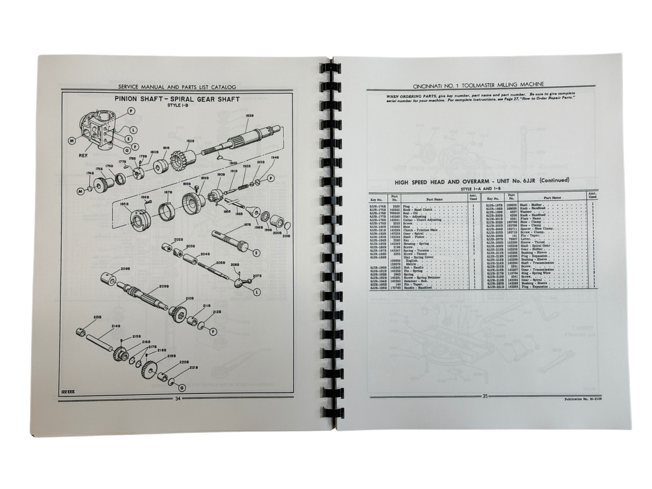 Cincinnati No1 Tool-master Milling Machine Manual