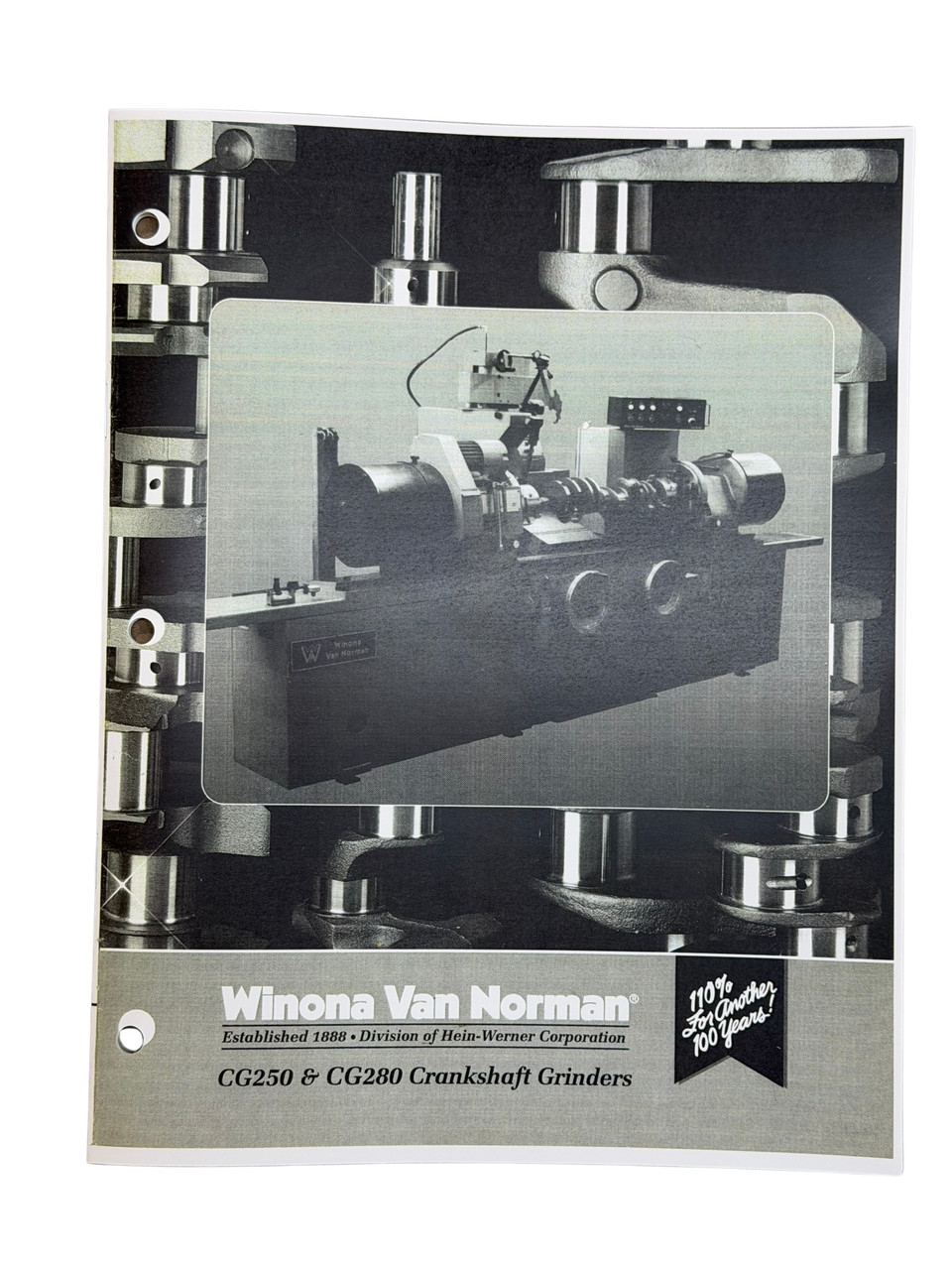 Winona Van Norman Model CG250 Crankshaft Grinder Flier