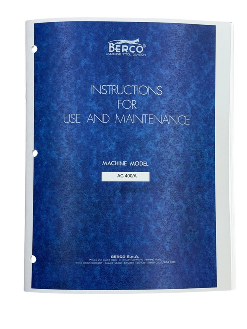 Berco Model AC400/A Boring Bar Manual