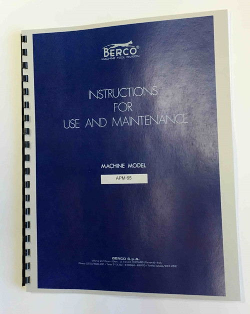 Berco Model APM65 Manual
