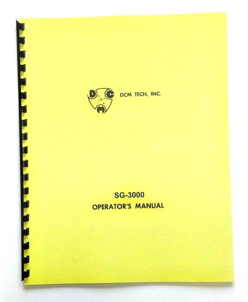 DCM Model SG3000 Manual