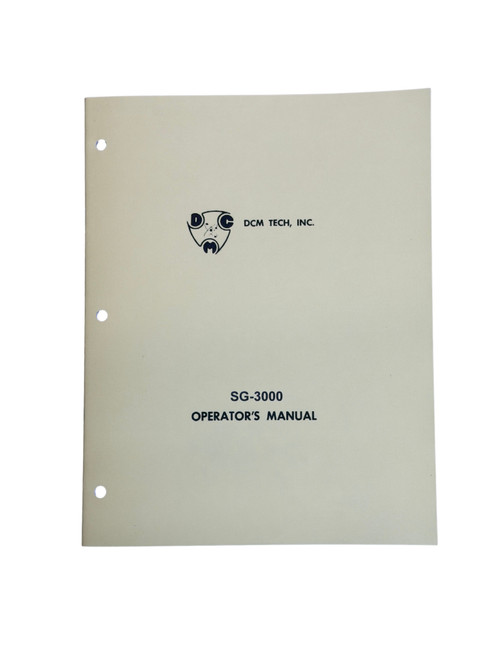 DCM Model SG3000 Flywheel Grinder Manual