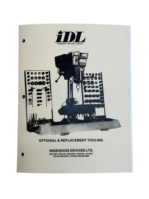 IDL Seat and Guide Machine Optional Tooling Catalog