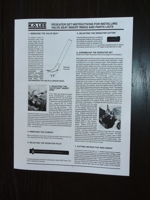 KO Lee Seat Installer Manual